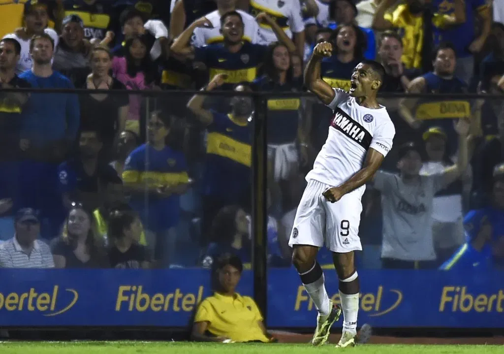 Pepe Sand grita su gol en la Bombonera. (Foto: Getty).