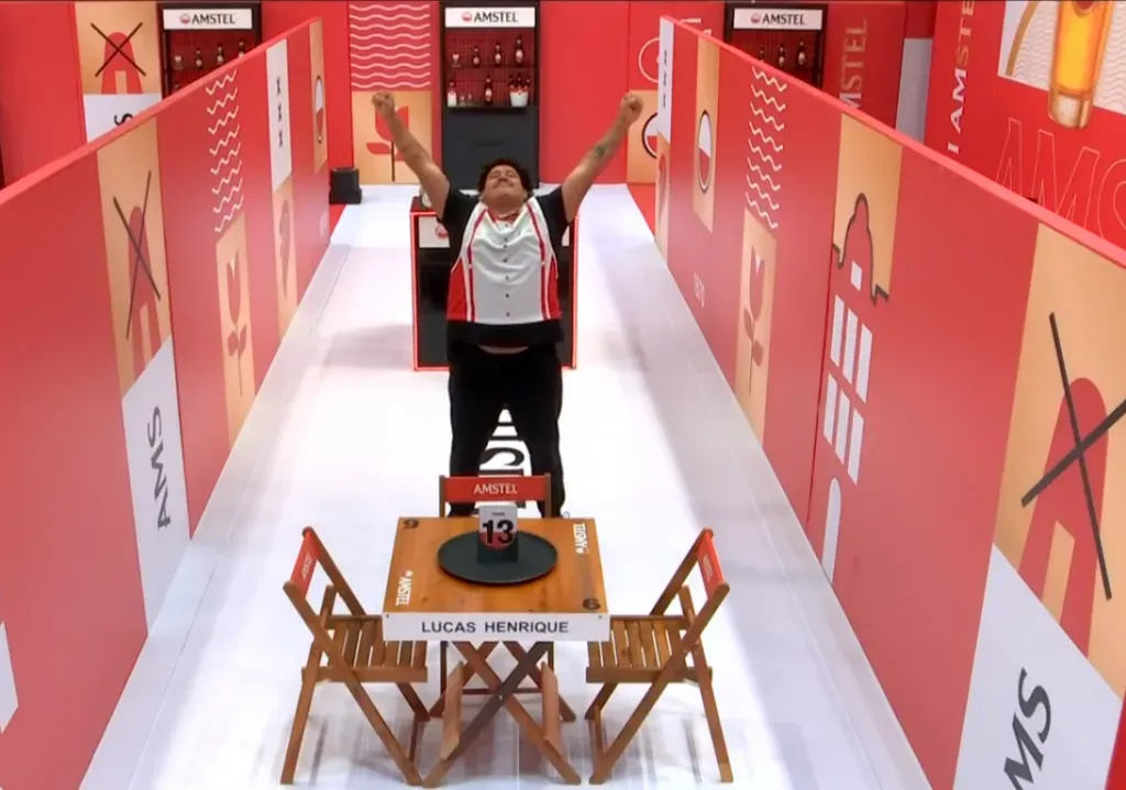 Lucas Buda é o líder pela quinta vez na temporada. Reprodução/Globo