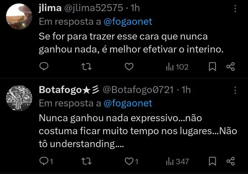 Repercussão via Twitter