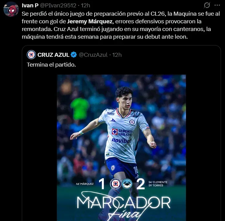 Elogios a Jeremy Márquez. (X)