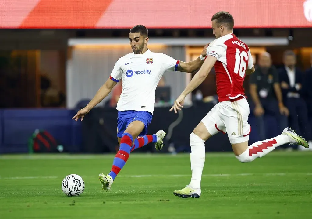 Ferrán Torres destacó en el amistoso contra el Arsenal (Photo by Ronald Martinez/Getty Images)