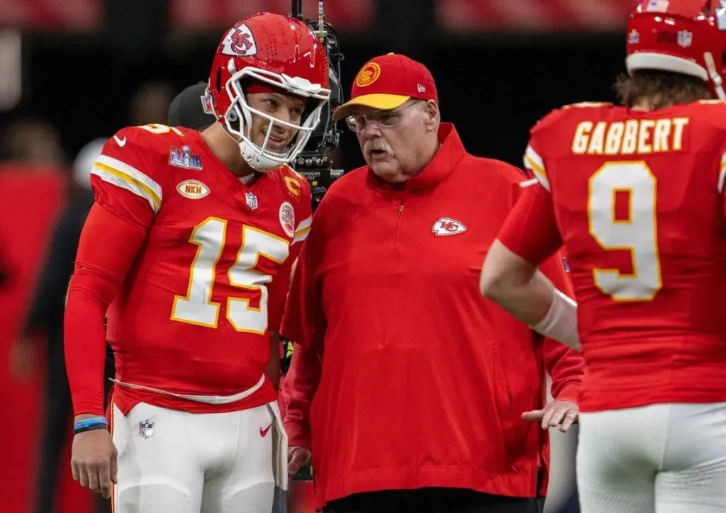 Andy Reid junto a Pat Mahomes (IMAGO)