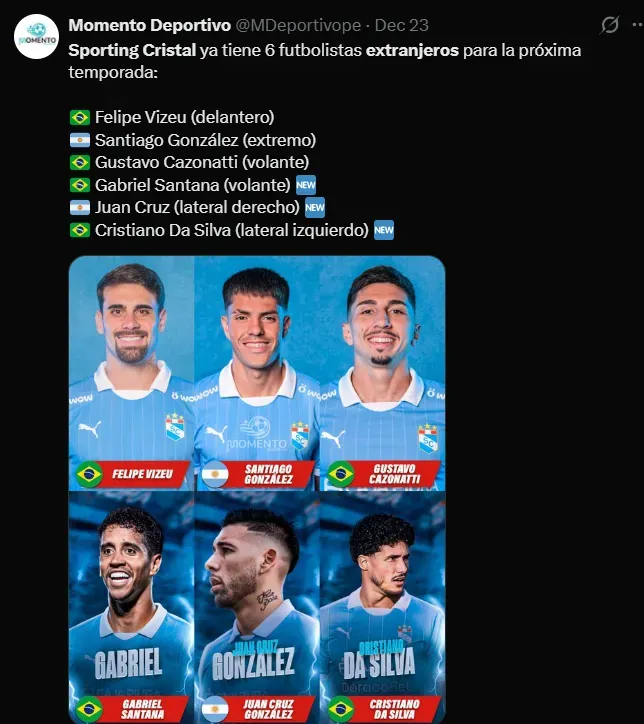 Fuente: @MDeportivope