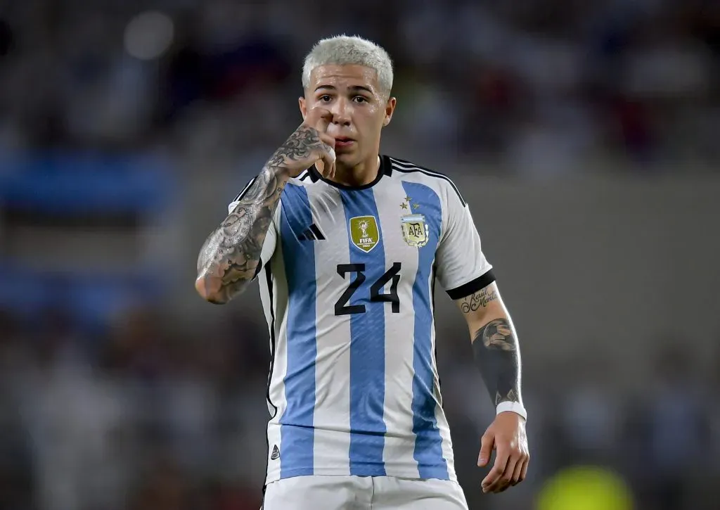 Enzo Fernández, pura clase para la Albiceleste. (Foto: Getty)