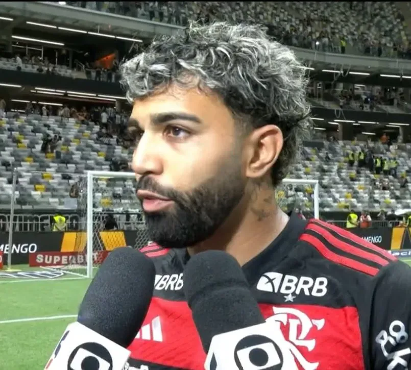 Gabigol anuncia despedida do Flamengo. Foto: Reprodução Globo