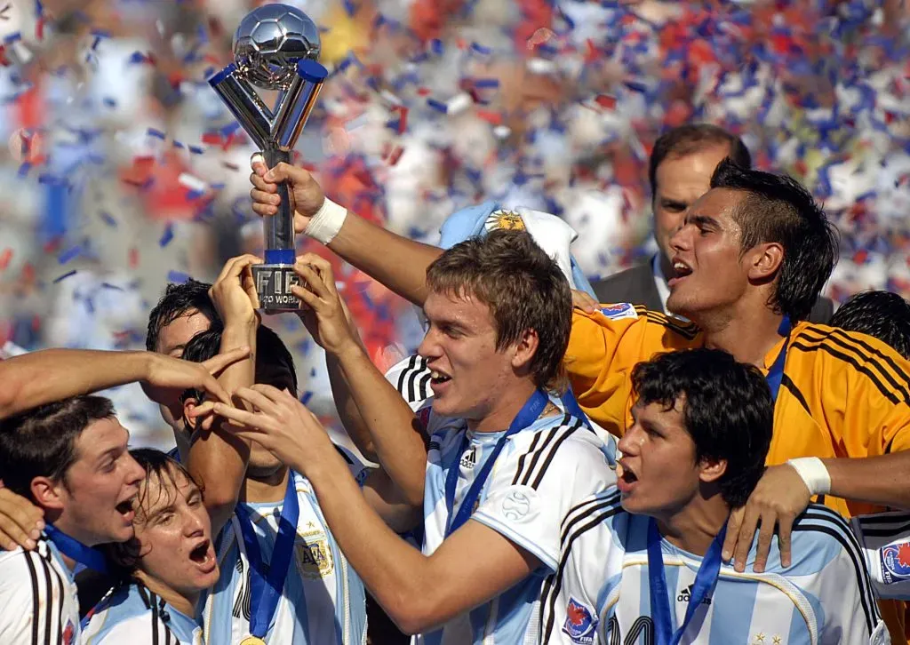 Argentina, campeón del mundo sub 20 en 2007 con Cahais a la cabeza. (Foto: IMAGO).