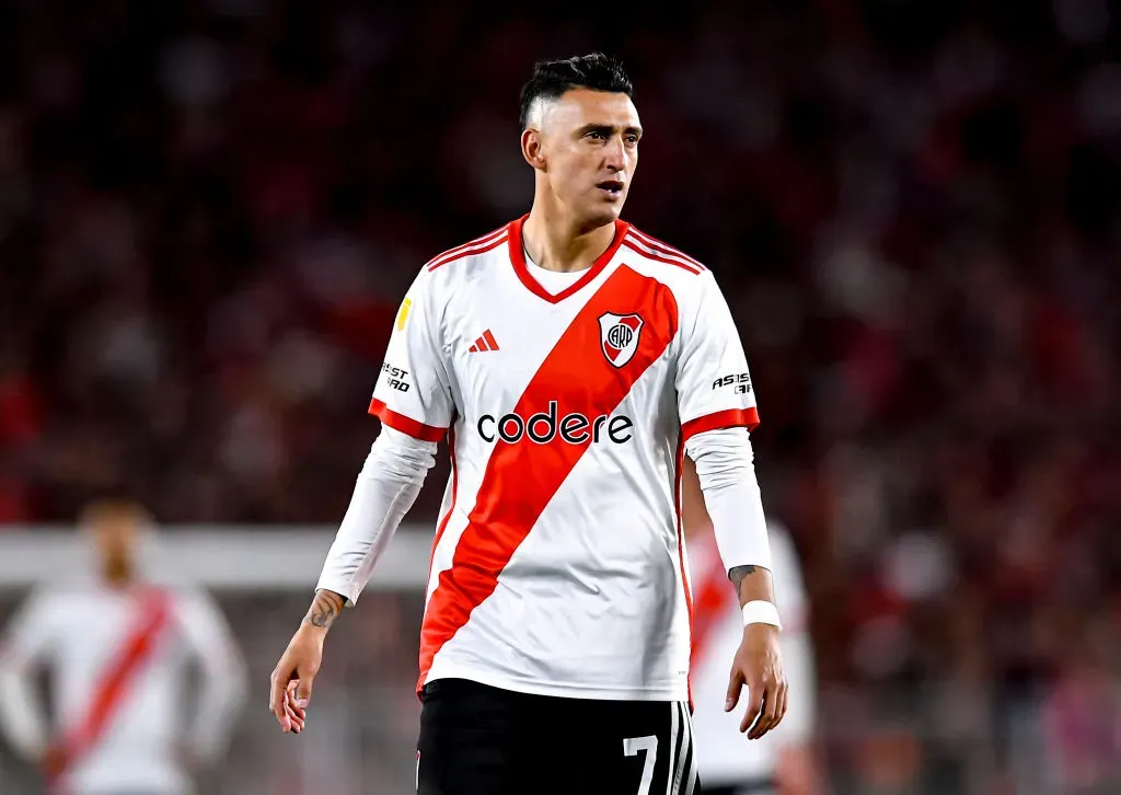 BUENOS AIRES, ARGENTINA – SEPTEMBER 17:  Matias Suarez of River Plate looks on during a match between River Plate and Arsenal as part of group A of Copa de la Liga Profesional 2023 at Estadio M·s Monumental Antonio Vespucio Liberti on September 17, 2023 in Buenos Aires, Argentina. (Photo by Marcelo Endelli/Getty Images)