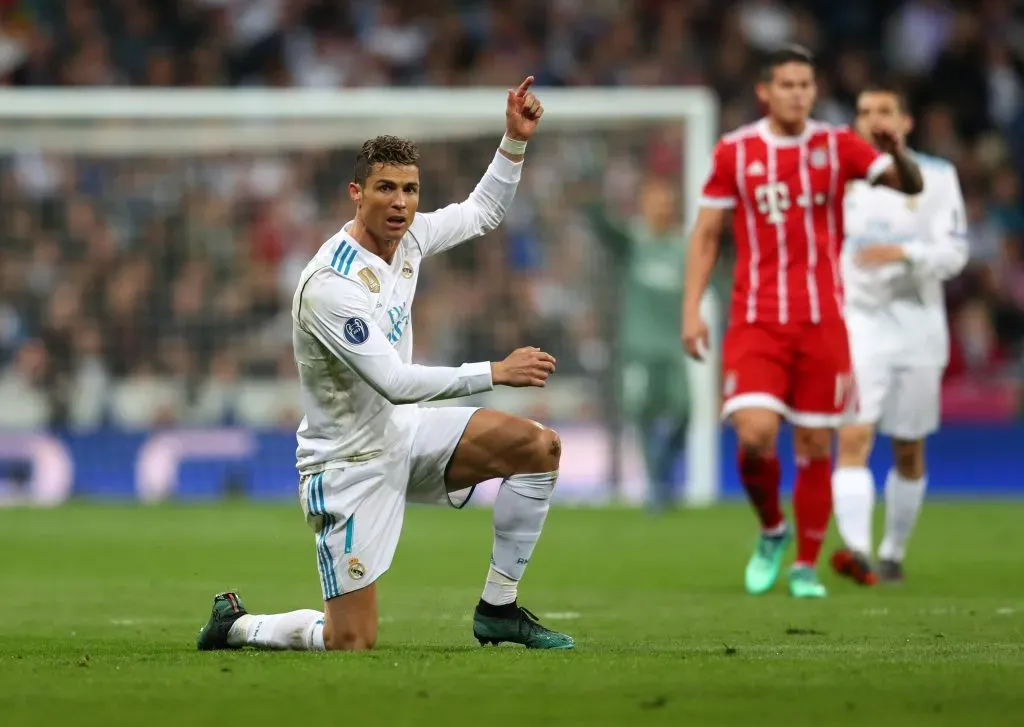 CR7 vs Bayern. (Photo by Catherine Ivill/Getty Images)