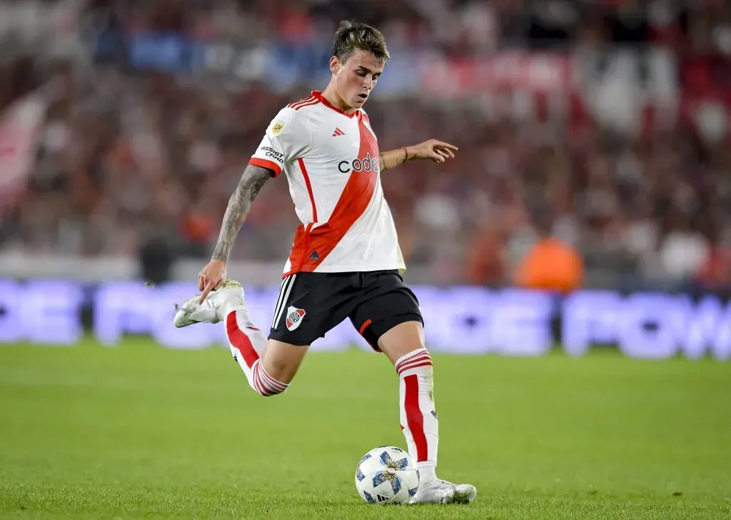 Nicolás Fonseca durante un partido de River.