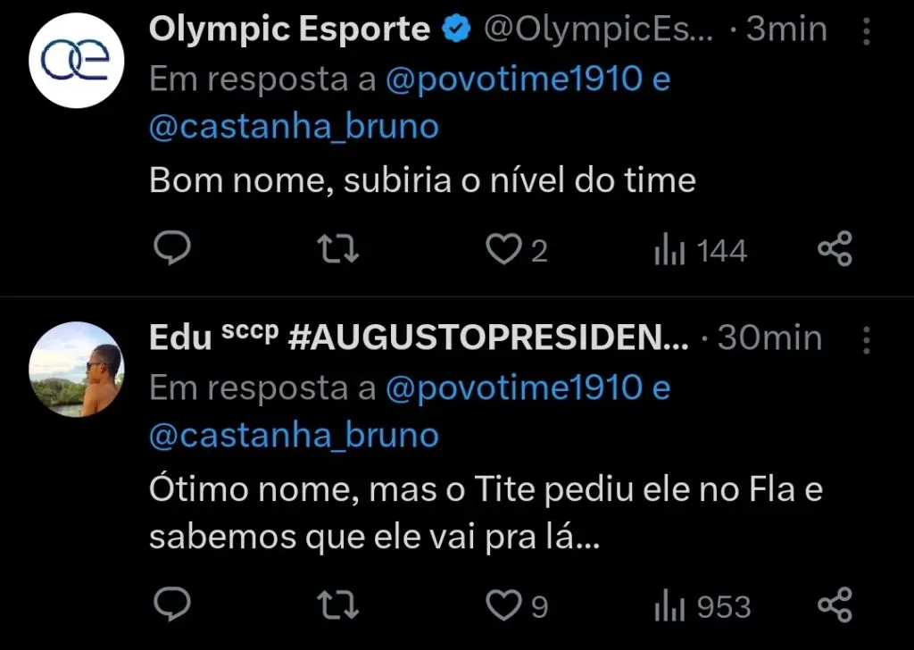 Repercussão via Twitter