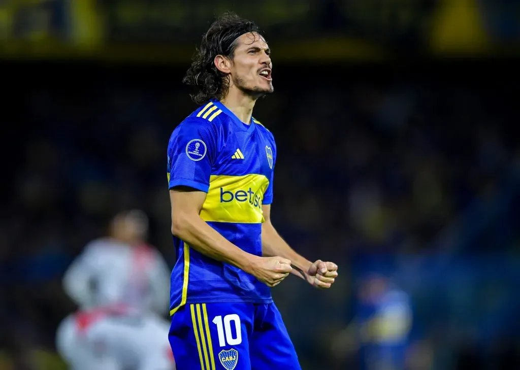 Cavani grita su gol ante Nacional Potosí. (Foto: Getty).