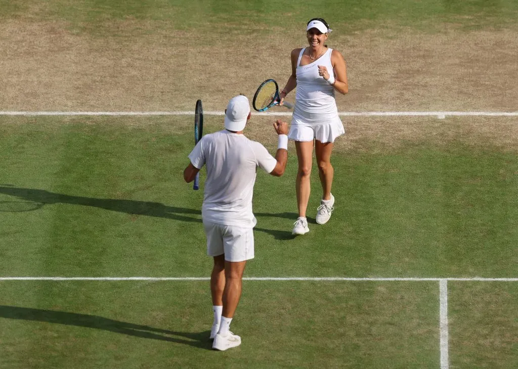 Santiago González y Giuliana Olmes en Wimbledon (Getty Images)