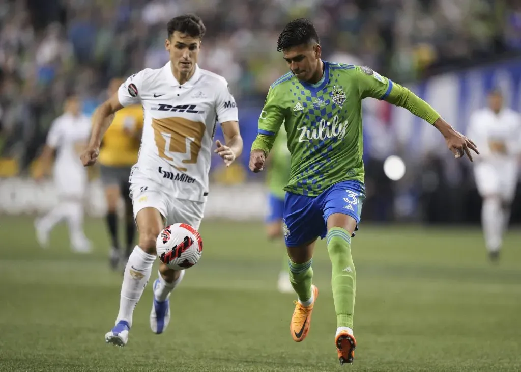 Juan Dinenno anotó dos goles ante Seattle en la final de la Concachampions 2022. (Imago)