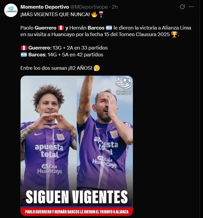 Fuente: @MDeportivope