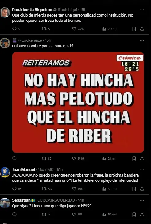 El enojo de los hinchas de Boca.