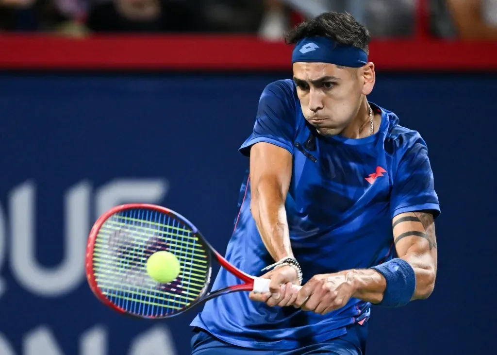 Alejandro Tabilo en acción durante Masters 1000 de Montreal (Getty Images)