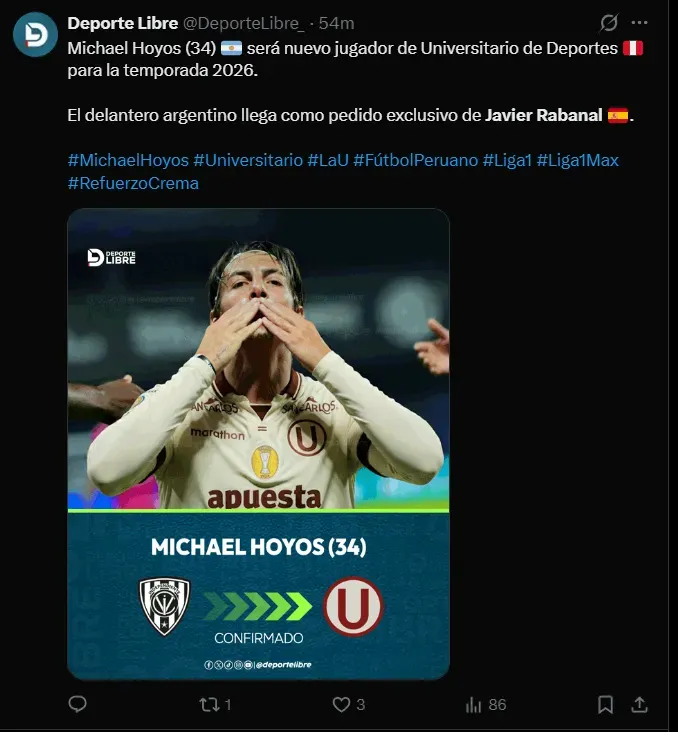 Fuente: @DeporteLibre_