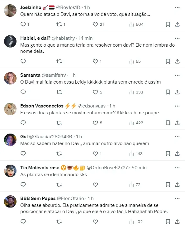 Internautas comentam sobre fala de Leidy e Yasmin Brunet - Foto: Twitter
