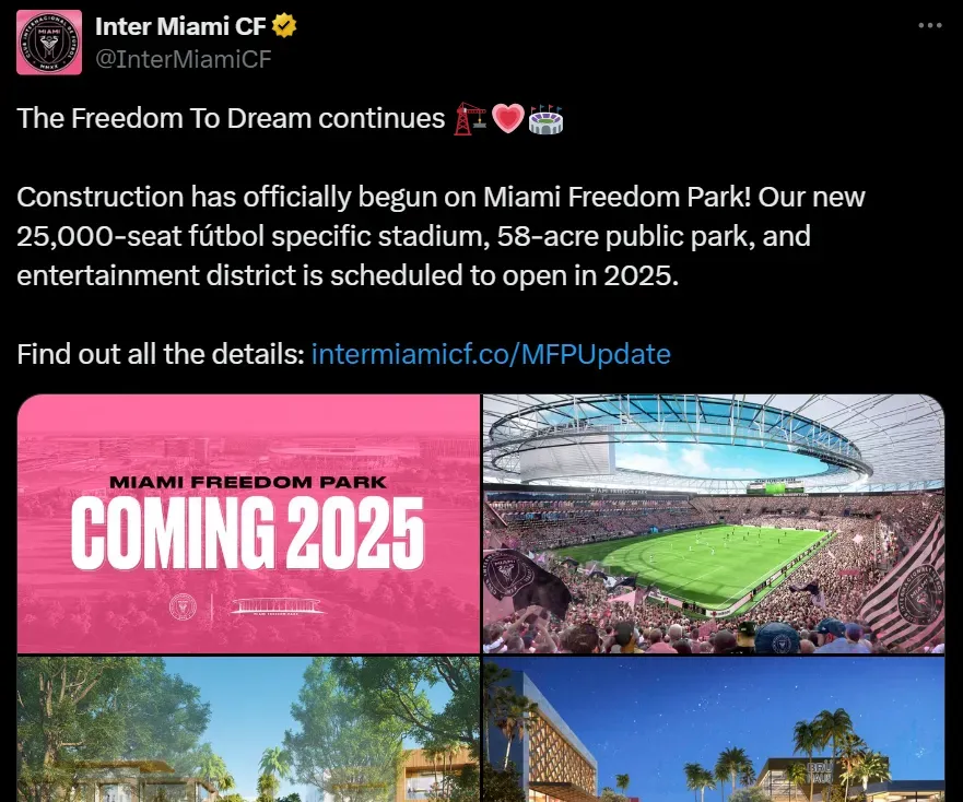 @InterMiamiCF New Stadium