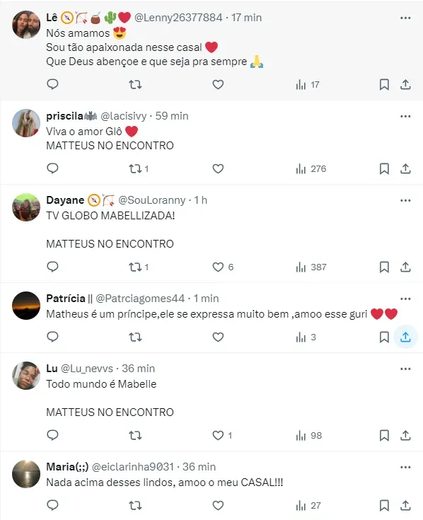 Internautas comentam participação de Mateus no Encontro – Foto: Twitter