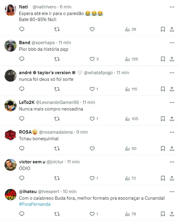 Internautas comentam sobre nova formação de paredão no BBB 24 - Foto: Twitter