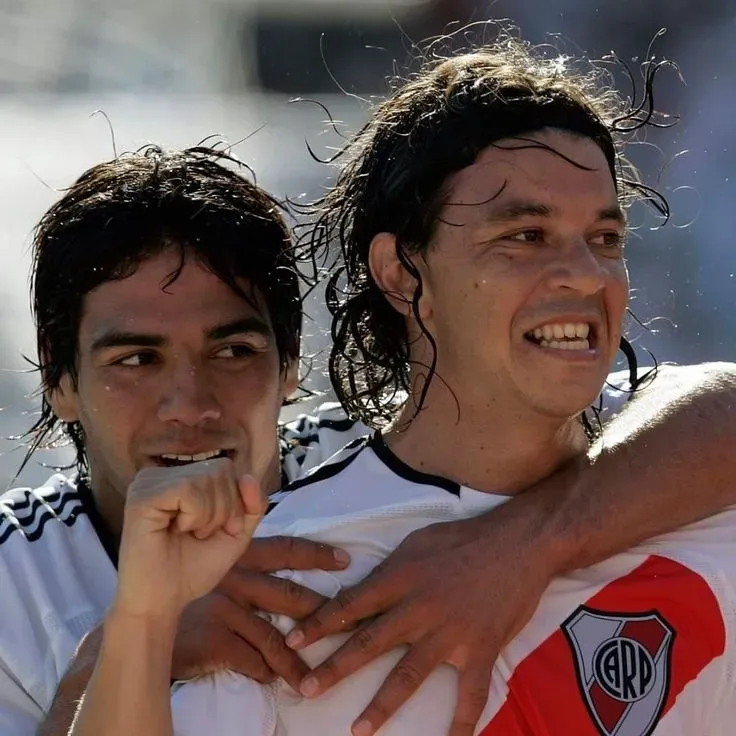 Radamel Falcao García y Marcelo Gallardo fueron compañeros en River.