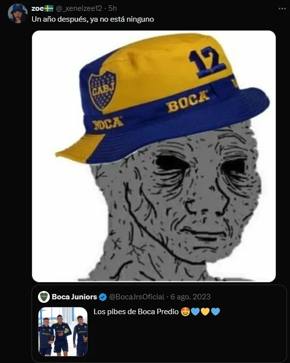 Los comentarios de los hinchas de Boca.