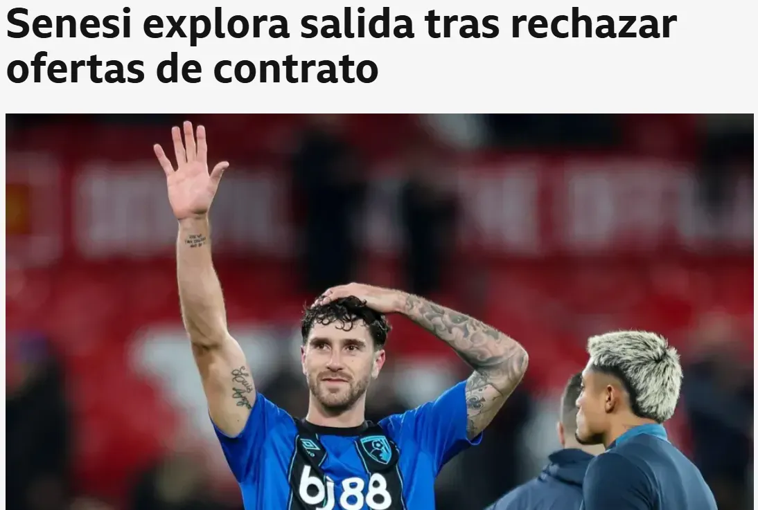 Senesi saldría de Bournemouth (Captura)