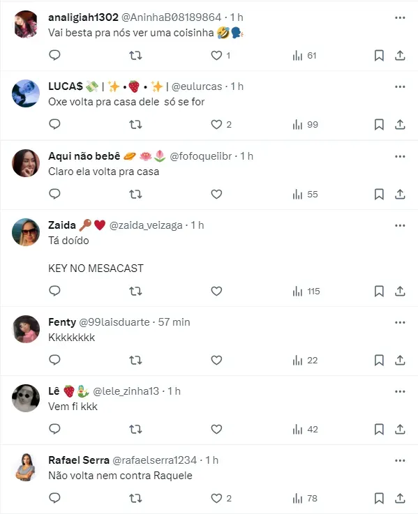 Internautas comentam sobre fala de Rodriguinho sobre Beatriz no BBB 24 - Foto: Globo