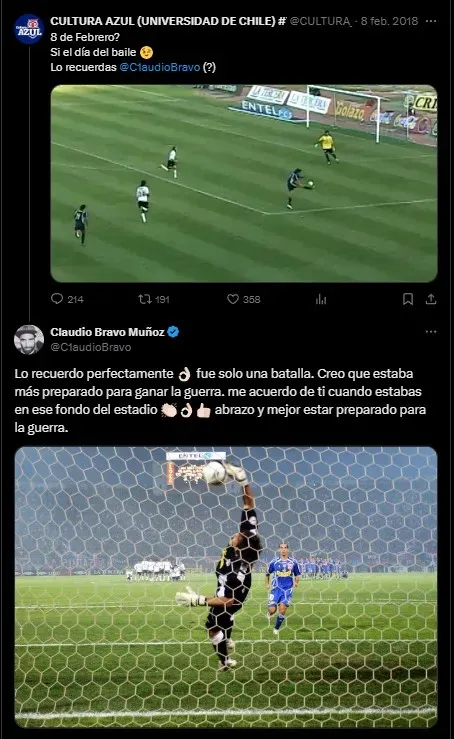 La publicación de Claudio Bravo que destrozó a un hincha de la U