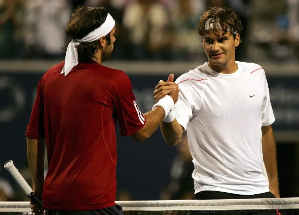 González junto a Federer, en el 2006