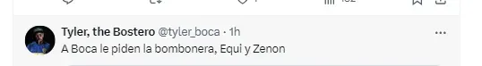 La reacción de los hinchas de Boca.