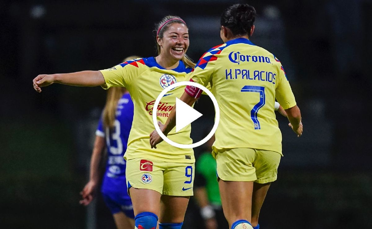 América Femenil 4-0 Rayadas: Goles y Resumen - Aguilas Monumental