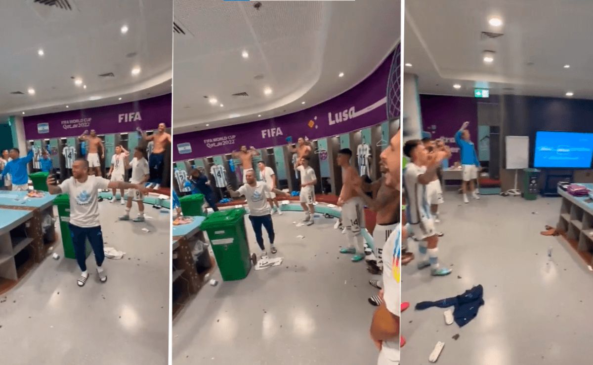 VIDEO | El descontrolado festejo en el vestuario de Argentina tras el ...