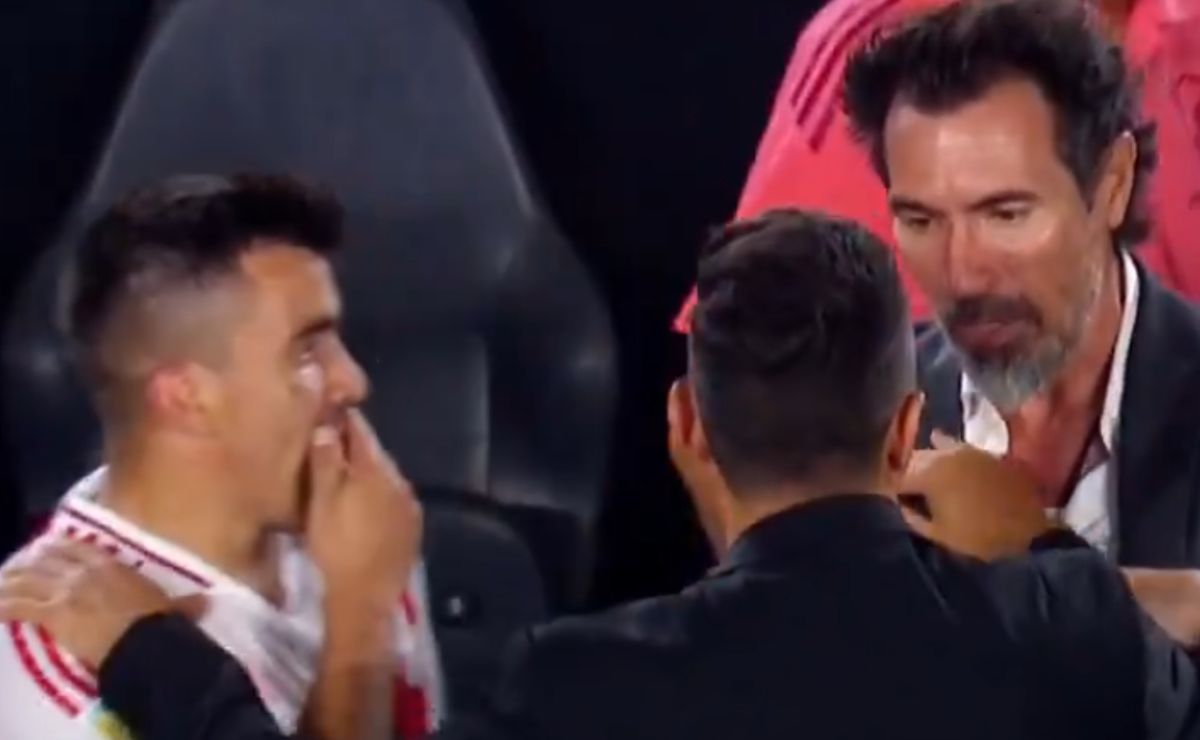 Qué pasó entre el Huevo Acuña y Domínguez en River vs. Estudiantes ...