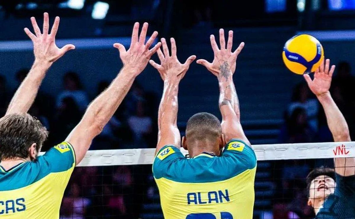 Brasil força tie-break, mas perde para o Japão na VNL masculina