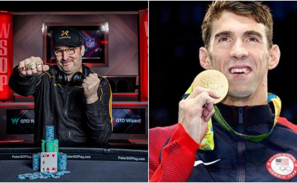 ENCONTRO DE GIGANTES! Recordista de braceletes no poker encontra o maior medalhista olímpico durante corrida de F1 em Las Vegas
