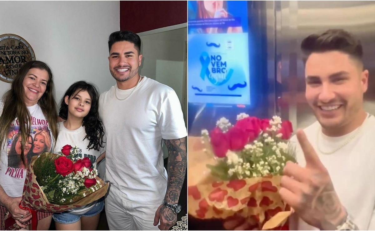 Lucas Souza Leva Buquê De Flores Para A Mãe De Jaquelline 8256