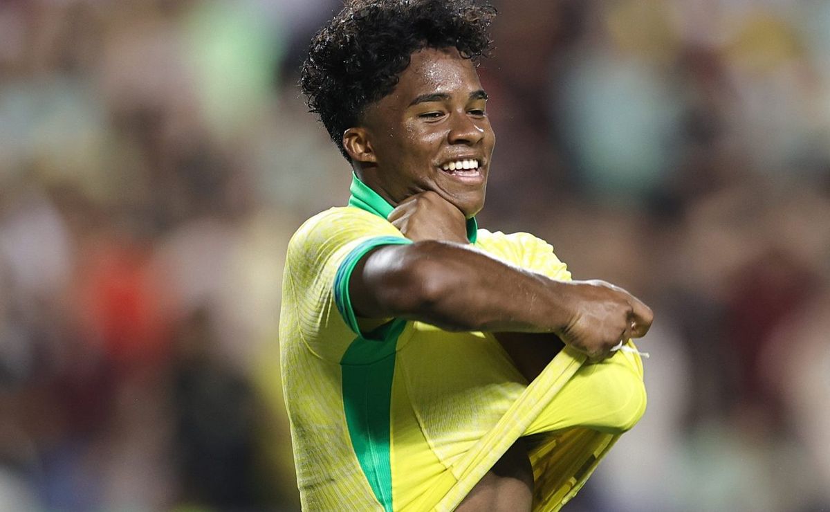 Endrick, cria do Palmeiras, garante vitória da Seleção Brasileira em amistoso contra México