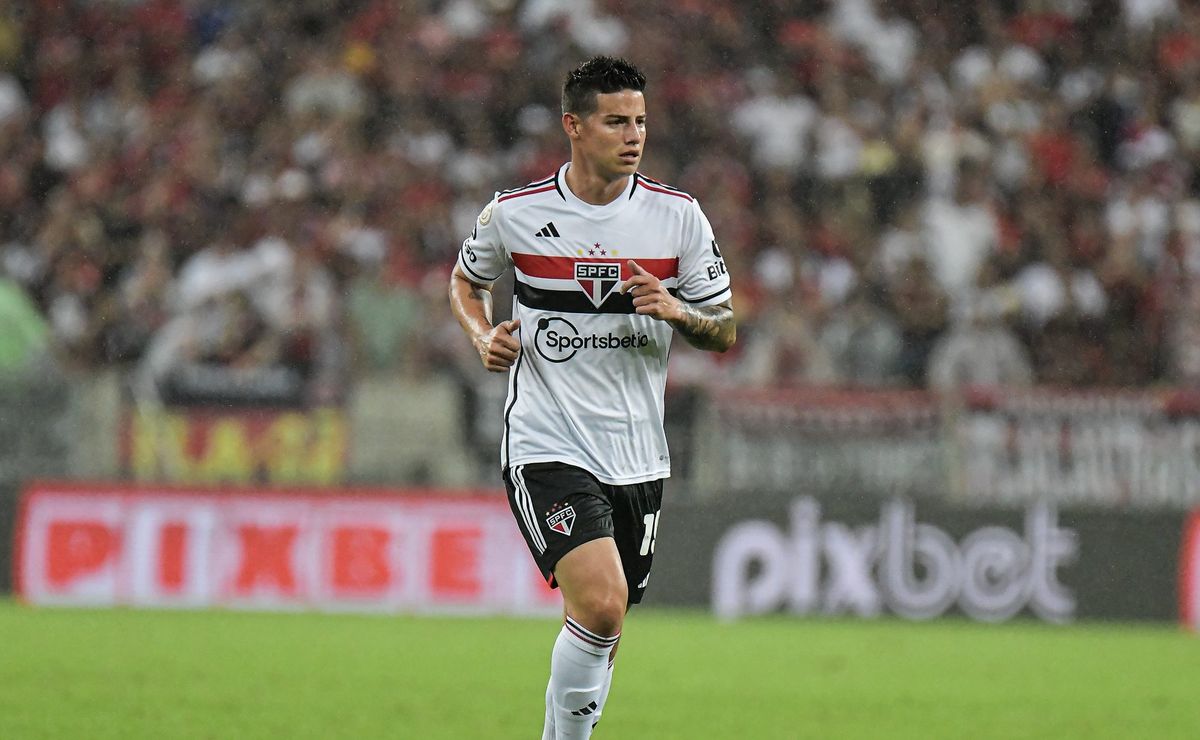 Dorival Júnior elogia James Rodríguez no São Paulo: jogador de altíssimo nível.