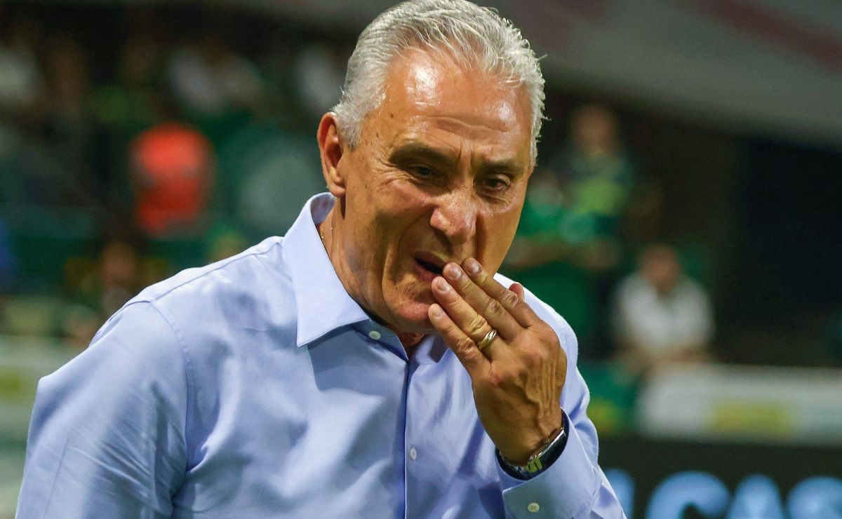 Câmeras flagram gesto de Tite em direção a Abel Ferreira durante partida.