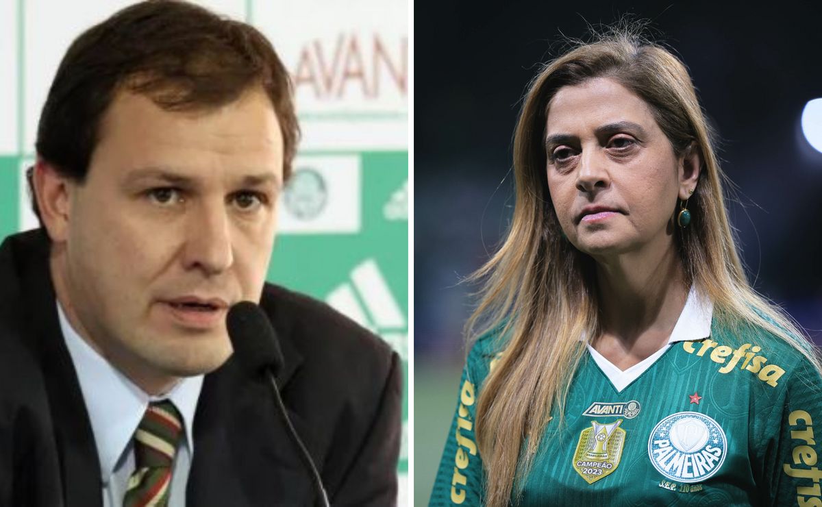 Divergência sobre papel da torcida organizada no Palmeiras: Leila Pereira e Savério Orlandi.