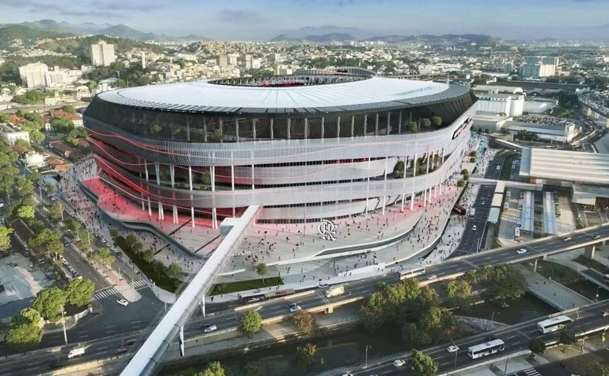 Flamengo revela projeto de novo estádio com estimativa de R$2 bilhões.