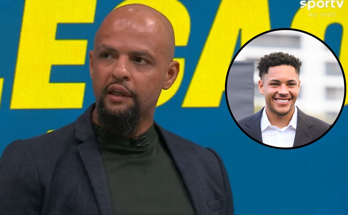 Felipe Melo envia mensagem para Vitor Roque no Palmeiras em entrevista televisiva.