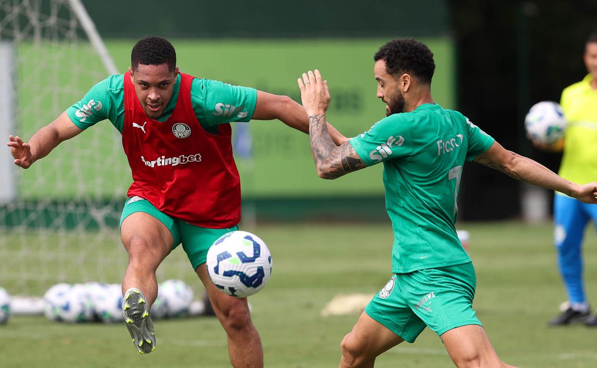 Palmeiras encerra a preparação para enfrentar o Internacional; Confira a provável escalação