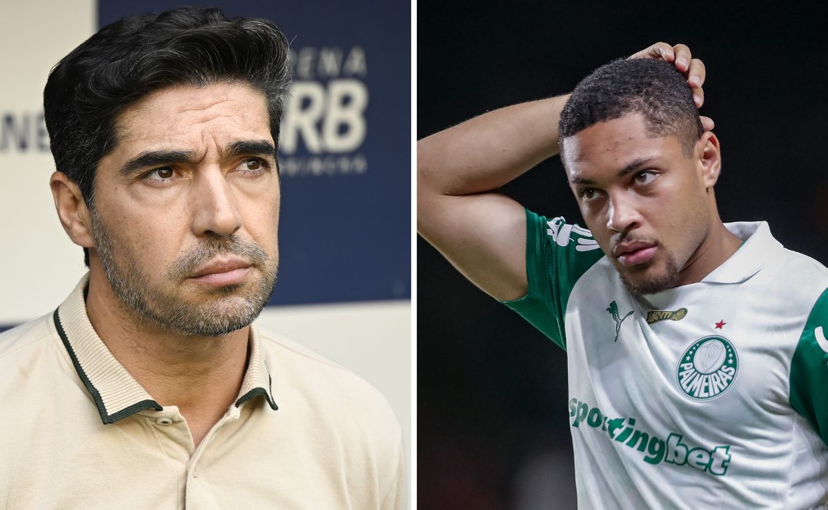 “Vão massagear o ego”: Abel Ferreira enaltece postura de Vitor Roque no Palmeiras e pede equilíbrio nos bastidores