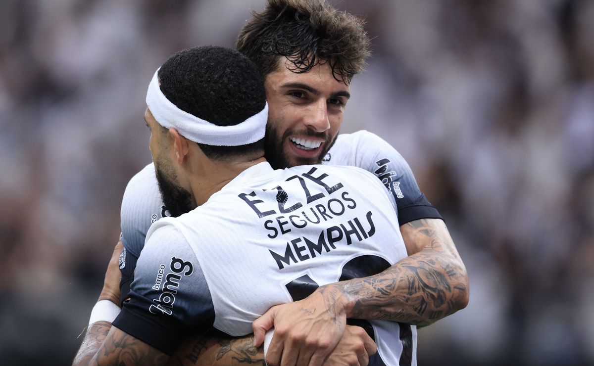 Corinthians tem 66% dos gols com Yuri e Memphis iniciando juntos