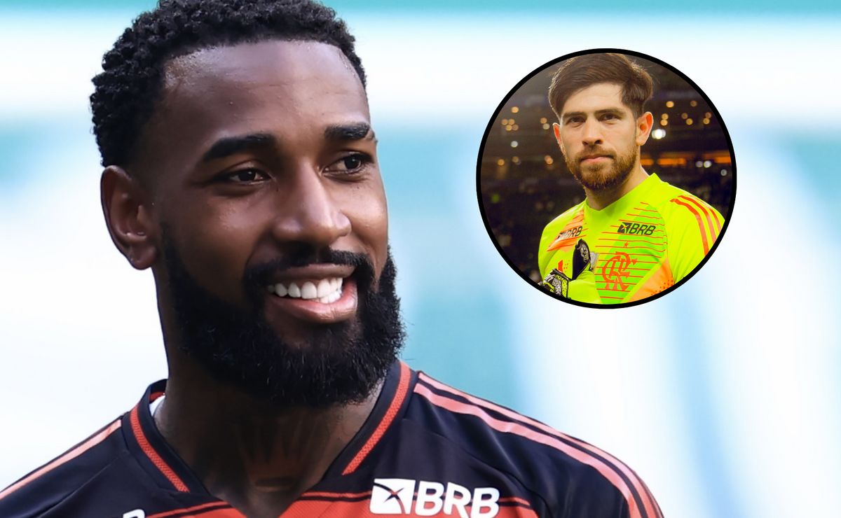 Atitude de Gerson é flagrada pelas câmeras antes de Rossi defender pênalti em Palmeiras X Flamengo