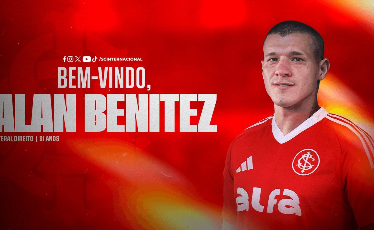 Inter anuncia a contratação do lateral-direito Alan Benítez