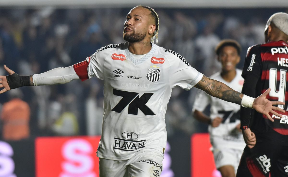 Neymar marca e Santos vence o Flamengo pelo Brasileirão Betano